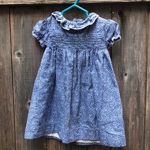 Blue floral neck and neck dress